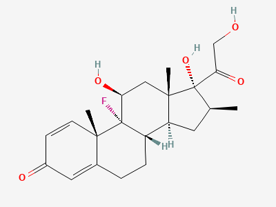 9-fluoro-11β,17,21-trihydroxy-16β-methylpregna-1,4-diene-3,20-dione (betamethasone) Structure