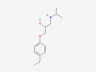 (2RS)-1-(4-ethylphenoxy)-3-[(1-methylethyl)amino]-propan-2-ol Structure