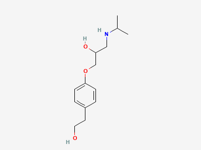 (2RS)-1-[4-(2-hydroxyethyl)phenoxy]-3-[(1-methylethyl)-amino]propan-2-ol Structure