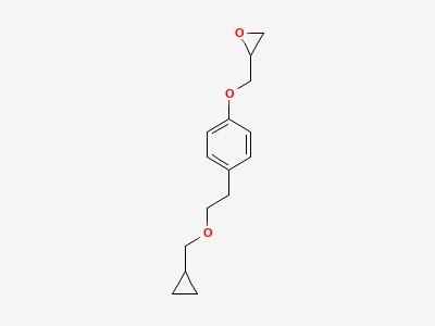 (2RS)-2-[[4-[2-(cyclopropylmethoxy)ethyl]phenoxy]-methyl]oxirane Structure