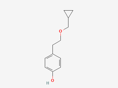 4-[2-(cyclopropylmethoxy)ethyl]phenol Structure