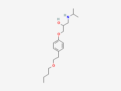 (2RS)-1-[4-(2-butoxyethyl)phenoxy]-3-[(1-methylethyl)-amino]propan-2-ol Structure