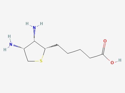 5-[(2S,3S,4R)-3,4-diaminothiolan-2-yl]pentanoic acid Structure