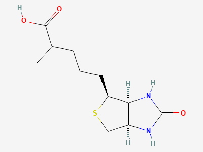 (2RS)-2-methyl-5-[(3aS,4S,6aR)-2-oxohexahydro-1H-thieno[3,4-d]imidazol-4-yl]pentanoic acid Structure