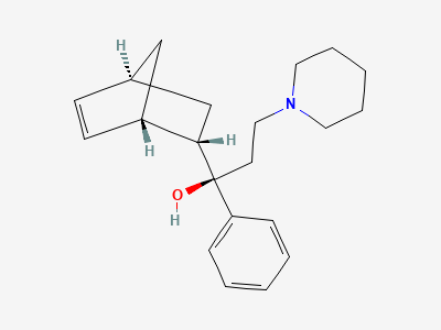(1RS)-1-[(1SR,2SR,4SR)-bicyclo[2.2.1]hept-5-en-2-yl]-1-phenyl-3-(piperidin-1-yl)propan-1-ol (endo form) Structure