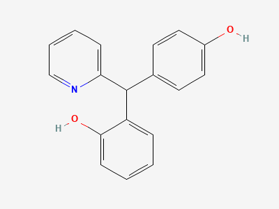 2-[(RS)-(4-hydroxyphenyl)(pyridin-2-yl)methyl]phenol Structure