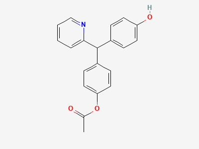 4-[(RS)-(4-hydroxyphenyl)(pyridin-2-yl)methyl]phenyl acetate Structure