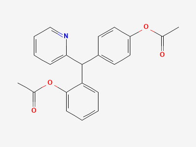 2-[(RS)-[4-(acetyloxy)phenyl](pyridin-2-yl)methyl]phenyl acetate Structure