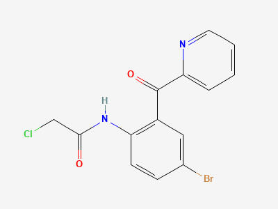 N-[4-bromo-2-(pyridine-2-carbonyl)phenyl]-2-chloroacetamide Structure
