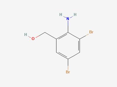 (2-amino-3,5-dibromophenyl)methanol Structure