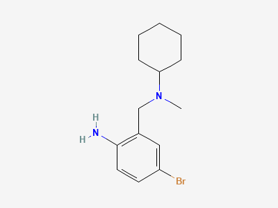 4-bromo-2-[[cyclohexyl(methyl)amino]methyl]aniline Structure
