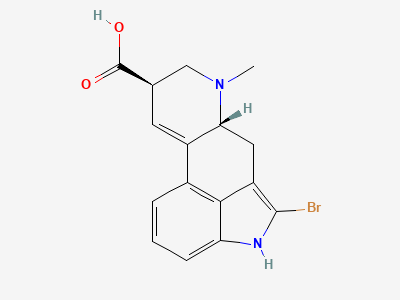 (8R)-2-bromo-6-methyl-9,10-didehydroergoline-8-carboxylic acid Structure