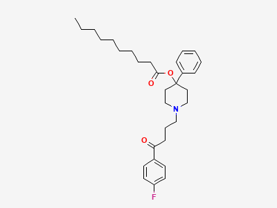 1-[4-(4-fluorophenyl)-4-oxobutyl]-4-phenylpiperidin-4-yl decanoate Structure