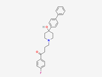 4-[4-(biphenyl-4-yl)-4-hydroxypiperidin-1-yl]-1-(4-fluorophenyl)butan-1-one Structure