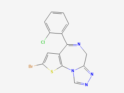 2-bromo-4-(2-chlorophenyl)-6H-thieno[3,2-f][1,2,4]-triazolo[4,3-a][1,4]diazepine (desmethylbrotizolam) Structure