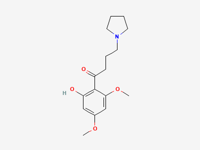 1-(2-hydroxy-4,6-dimethoxyphenyl)-4-(pyrrolidin-1-yl)butan-1-one Structure