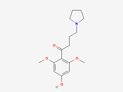 1-(4-hydroxy-2,6-dimethoxyphenyl)-4-(pyrrolidin-1-yl)butan-1-one Structure