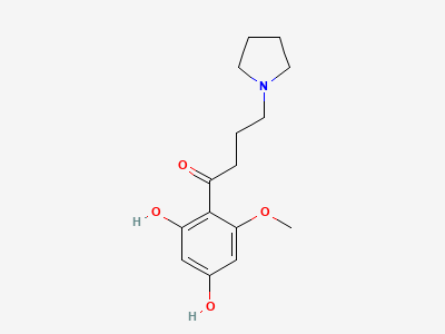 1-(2,4-dihydroxy-6-methoxyphenyl)-4-(pyrrolidin-1-yl)butan-1-one Structure