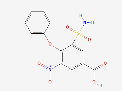 3-nitro-4-phenoxy-5-sulfamoylbenzoic acid Structure