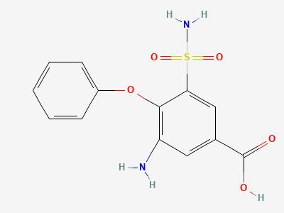 3-amino-4-phenoxy-5-sulfamoylbenzoic acid Structure
