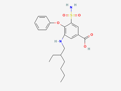 3-[[(2RS)-2-ethylhexyl]amino]-4-phenoxy-5-sulfamoylbenzoic acid Structure