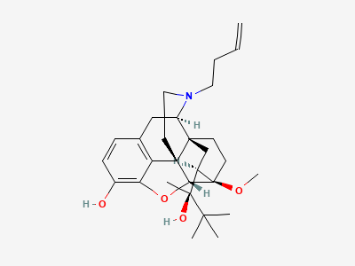 (2S)-2-[17-(but-3-enyl)-4,5α-epoxy-3-hydroxy-6-methoxy-6α,14-ethano-14α-morphinan-7α-yl]-3,3-dimethylbutan-2-ol Structure