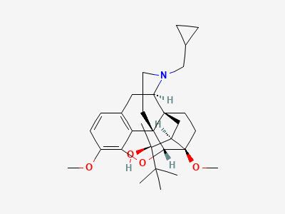 (2S)-2-[17-(cyclopropylmethyl)-4,5α-epoxy-3,6-dimethoxy-6α,14-ethano-14α-morphinan-7α-yl]-3,3-dimethylbutan-2-ol (3-O-methylbuprenorphine) Structure