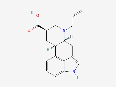 (6aR,9R,10aR)-7-(prop-2-enyl)-4,6,6a,7,8,9,10,10a-octahydroindolo[4,3-fg]quinoline-9-carboxylic acid Structure