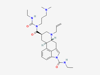 (6aR,9R,10aR)-N9-[3-(dimethylamino)propyl]-N4-ethyl-N9-(ethylcarbamoyl)-7-(prop-2-enyl)-6a,7,8,9,10,10a-hexahydroindolo[4,3-fg]quinoline-4,9(6H)-dicarboxamide Structure
