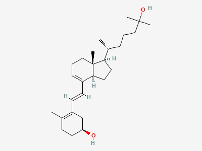 (3S,6E)-9,10-secocholesta-5(10),6,8-triene-3,25-diol Structure