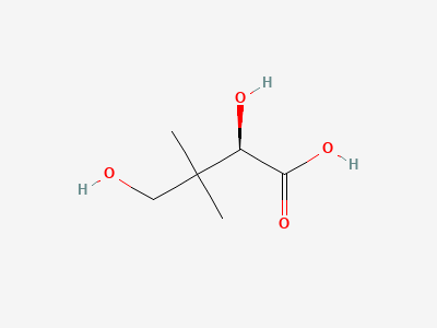 (2R)-2,4-dihydroxy-3,3-dimethylbutanoic acid (pantoic acid) Structure