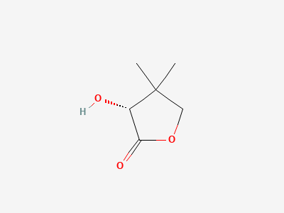 (3R)-3-hydroxy-4,4-dimethyloxolan-2-one (pantolactone) Structure