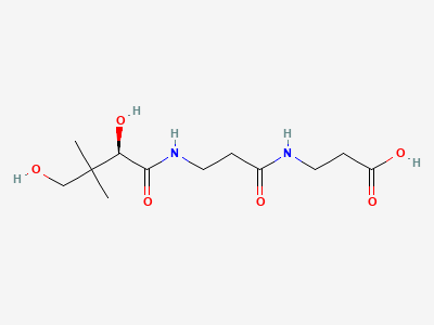 3-[3-[(2R)-2,4-dihydroxy-3,3-dimethylbutanamido]propanamido]propanoic acid (β-alanyl pantothenamide) Structure