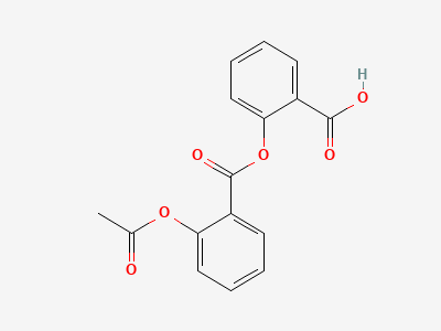 2-[[2-(acetyloxy)benzoyl]oxy]benzoic acid (acetylsalicylsalicylic acid) Structure