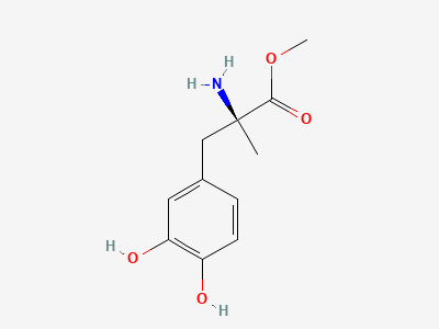 Methyl (2S)-2-amino-3-(3,4-dihydroxyphenyl)-2-methylpropanoate Structure