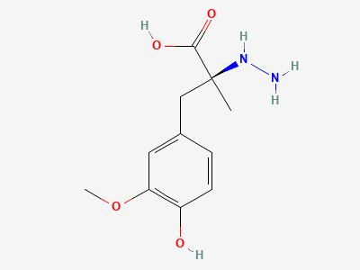 (2S)-2-hydrazino-3-(4-hydroxy-3-methoxyphenyl)-2-methylpropanoic acid (3-O-methylcarbidopa) Structure