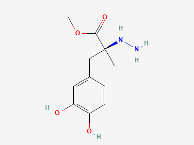 Methyl (2S)-3-(3,4-dihydroxyphenyl)-2-hydrazino-2-methylpropanoate Structure