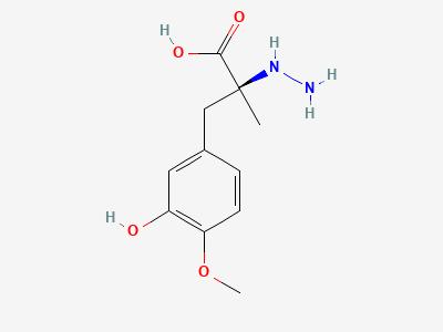 (2S)-2-hydrazino-3-(3-hydroxy-4-methoxyphenyl)-2-methylpropanoic acid Structure