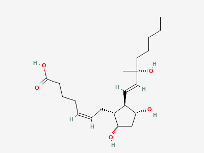 (5Z)-7-[(1R,2R,3R,5S)-3,5-dihydroxy-2-[(1E,3R)-3-hydroxy-3-methyloct-1-enyl]cyclopentyl]hept-5-enoic acid Structure