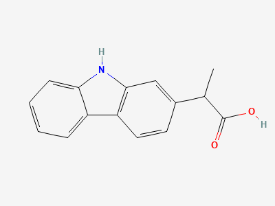 (2RS)-2-(9H-carbazol-2-yl)propanoic acid Structure