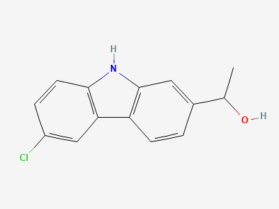(1RS)-1-(6-chloro-9H-carbazol-2-yl)ethan-1-ol Structure
