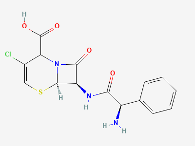 (2R,6R,7R)- and (2S,6R,7R)-7-[[(2R)-2-amino-2-phenylacetyl]amino]-3-chloro-8-oxo-5-thia-1-azabicyclo[4.2.0]oct-3-ene-2-carboxylic acid (delta-3-cefaclor) Structure