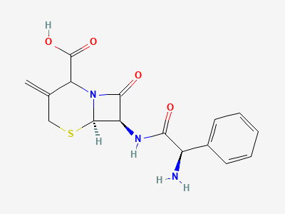 (2R,6R,7R)- and (2S,6R,7R)-7-[[(2R)-2-amino-2-phenylacetyl]amino]-3-methylene-8-oxo-5-thia-1-azabicyclo[4.2.0]octane-2-carboxylic acid (isocefalexine) Structure