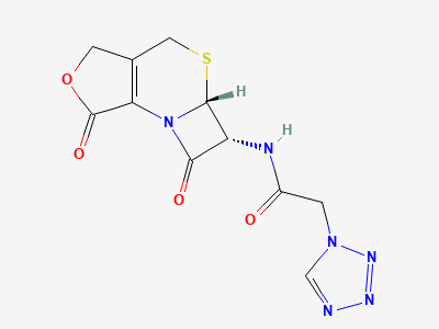 (5aR,6R)-6-[(1H-tetrazol-1-ylacetyl)amino]-5a,6-dihydro-3H,7H-azeto[2,1-b]furo[3,4-d][1,3]thiazine-1,7(4H)-dione Structure