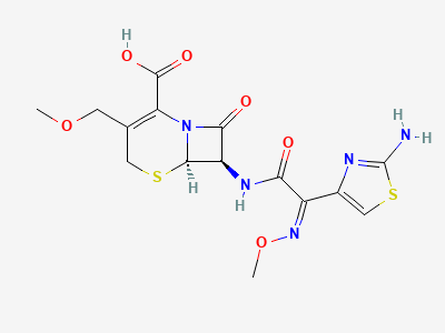 (6R,7R)-7-[[(2Z)-2-(2-aminothiazol-4-yl)-2-(methoxyimino)acetyl]amino]-3-(methoxymethyl)-8-oxo-5-thia-1-azabicyclo[4.2.0]oct-2-ene-2-carboxylic acid (cefpodoxime) Structure