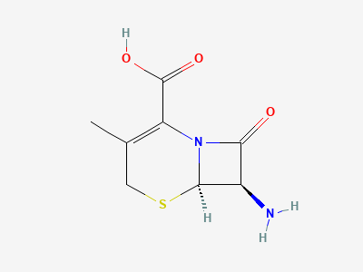 (6R,7R)-7-amino-3-methyl-8-oxo-5-thia-1-azabicyclo[4.2.0]oct-2-ene-2-carboxylic acid (7-aminodeacetoxycephalosporanic acid, 7-ADCA) Structure