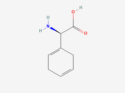 (2R)-amino(cyclohexa-1,4-dienyl)acetic acid (D-dihydrophenylglycine, cyclohexa-1,4-dienylglycine) Structure