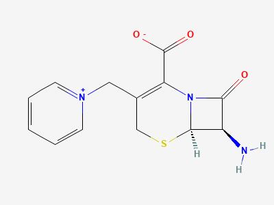 (6R,7R)-7-amino-8-oxo-3-[(pyridin-1-ium-1-yl)methyl]-5-thia-1-azabicyclo[4.2.0]oct-2-ene-2-carboxylate Structure