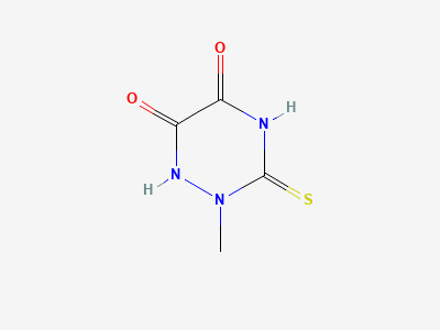 2-methyl-3-sulfanyl-1,2-dihydro-1,2,4-triazine-5,6-dione Structure