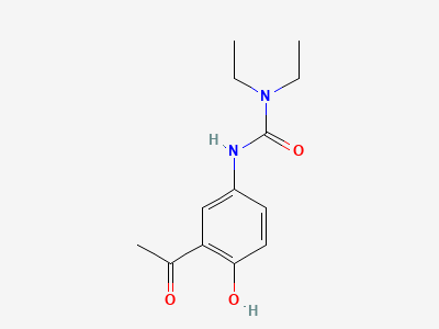 N-(3-acetyl-4-hydroxyphenyl)-N',N'-diethylurea Structure